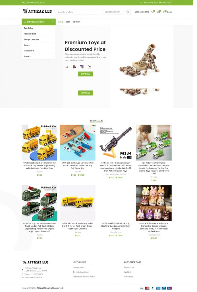 Attizaz LLC eCommerce